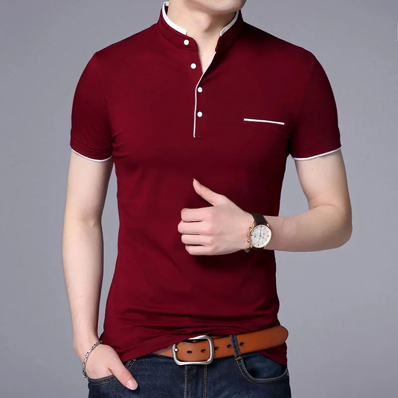 Modern Men's Fixed Collar Shirt