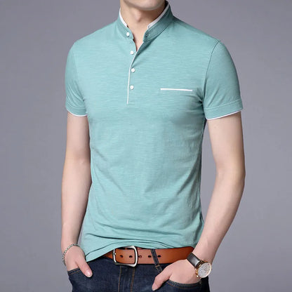 Modern Men's Fixed Collar Shirt