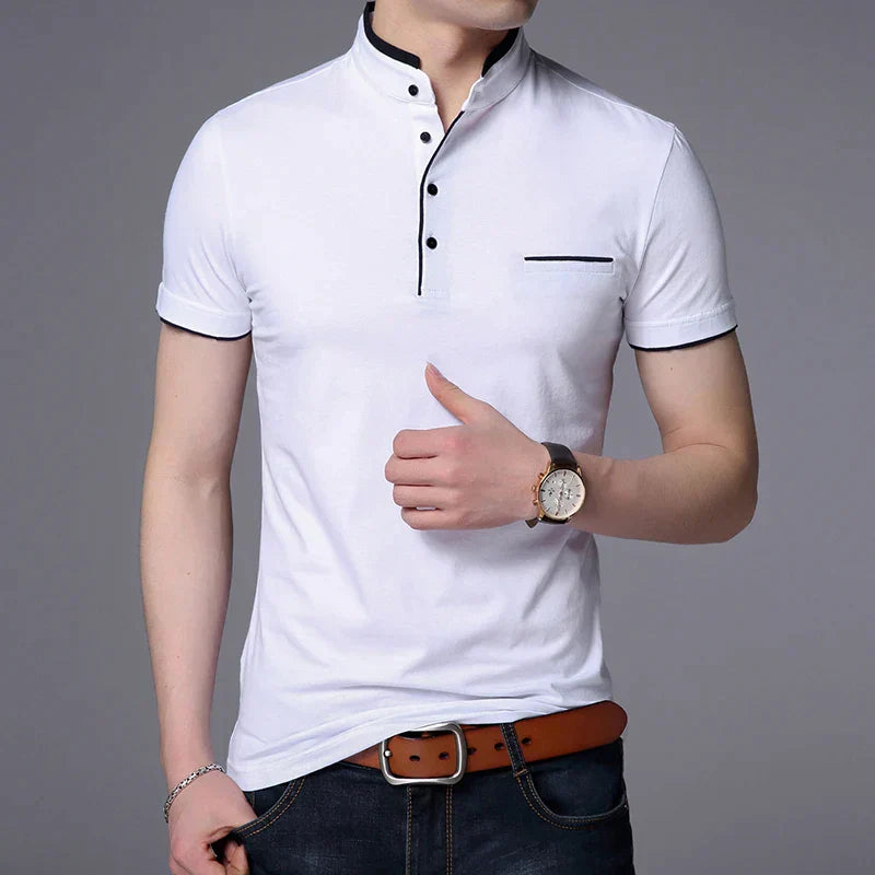 Modern Men's Fixed Collar Shirt
