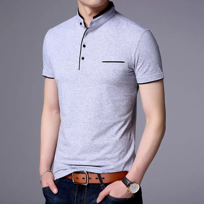 Modern Men's Fixed Collar Shirt