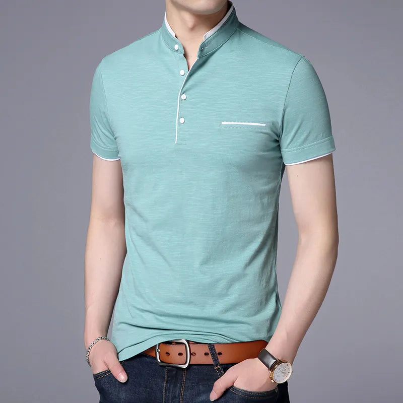 Modern Men's Fixed Collar Shirt